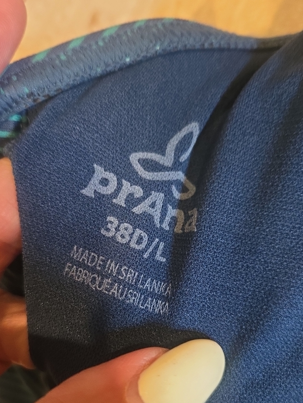 Prana Blue/Green Strappy Back Bikini Top - Picture 9 of 9